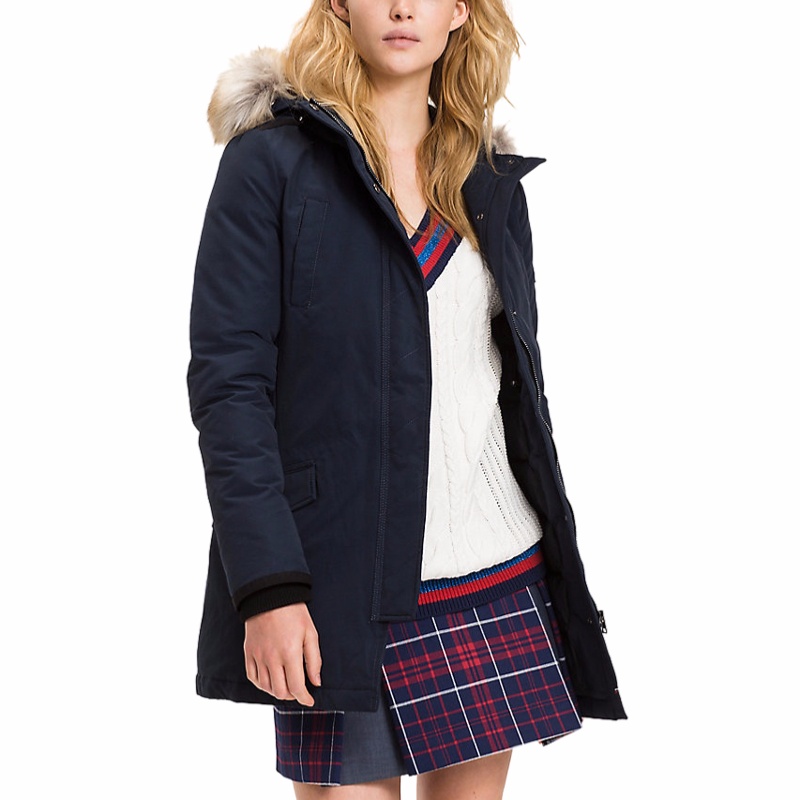 Manteau Blouson Tommy Hilfiger Bleu Marine Pour Femme