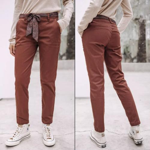 Pantalon Chino Freeman T Porter femme Claudia cappuccino