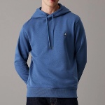 Sweat capuche Calvin Klein Ck Jeans badge hoodie bleu