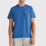 T Shirt Tommy Hilfiger homme bleu regatta avec poche