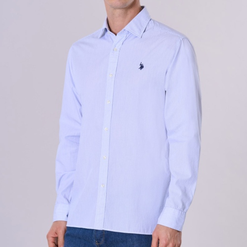 Chemise Us Polo Assn en coton bleu oxford