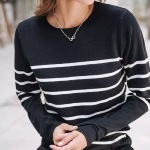 Pull Freeman T Porter femme Lea Stripes noir