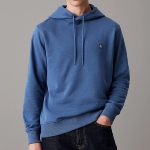 Sweat capuche Calvin Klein Ck Jeans badge hoodie bleu