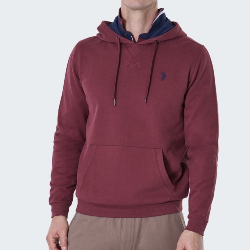 Sweat à capuche Us Polo Assn Rain bordeaux