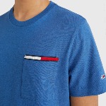 T Shirt Tommy Hilfiger homme bleu regatta avec poche