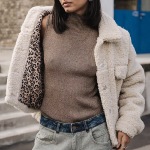 Veste blouson femme Freeman T Porter Merine en sherpa écru