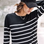 Pull Freeman T Porter femme Lea Stripes noir