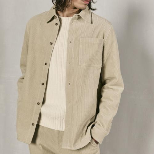 Sur Chemise velours Freeman T Porter homme Paolo beige