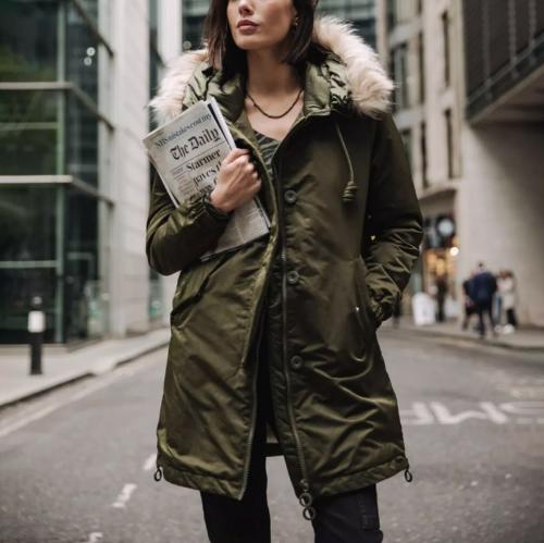 Parka femme Freeman T Porter Bailee kaki