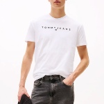 T Shirt Tommy Jeans blanc avec logo brodé